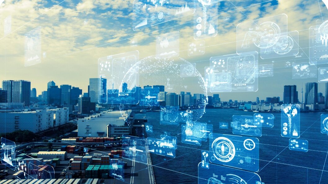 Policy document with checkmarks and data icons
